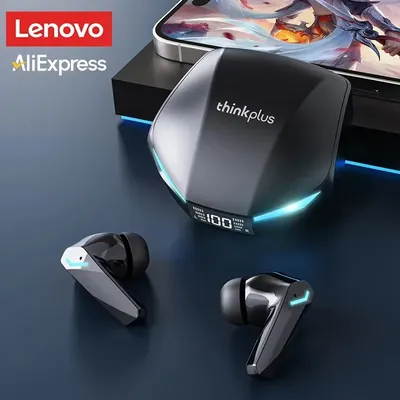 새로운 Lenovo XT53 무선 업그레이드 Bluetooth 5.4 이어폰 LED 디지털 디스플레이 방수 헤드폰 낮은 대기 시간 게임용 이어 버드